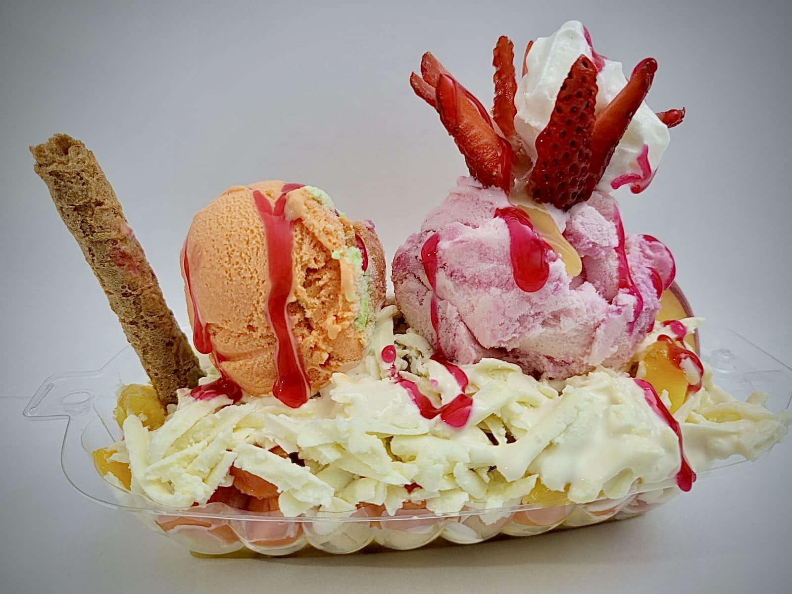 Ensalada de frutas con helado